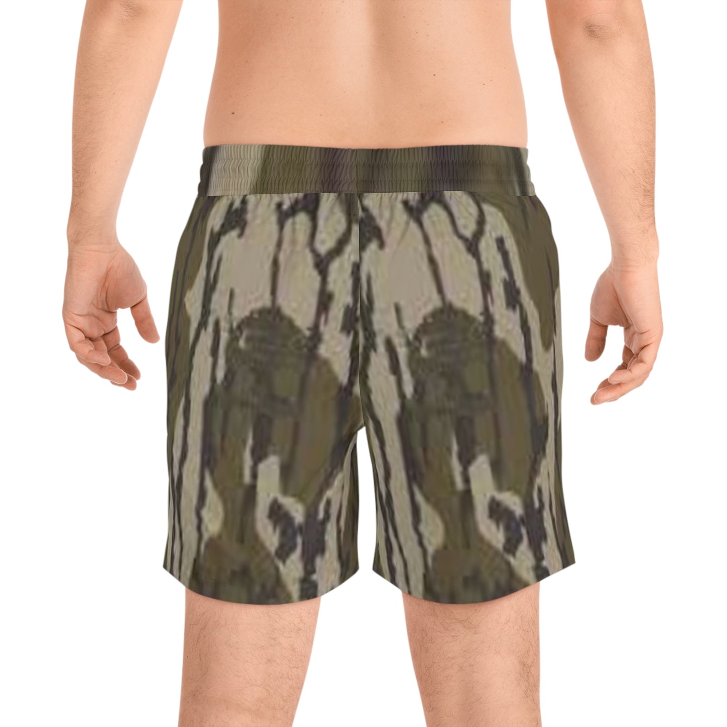Camo Swim Shorts — Men's Mid-Length Beach Trunks