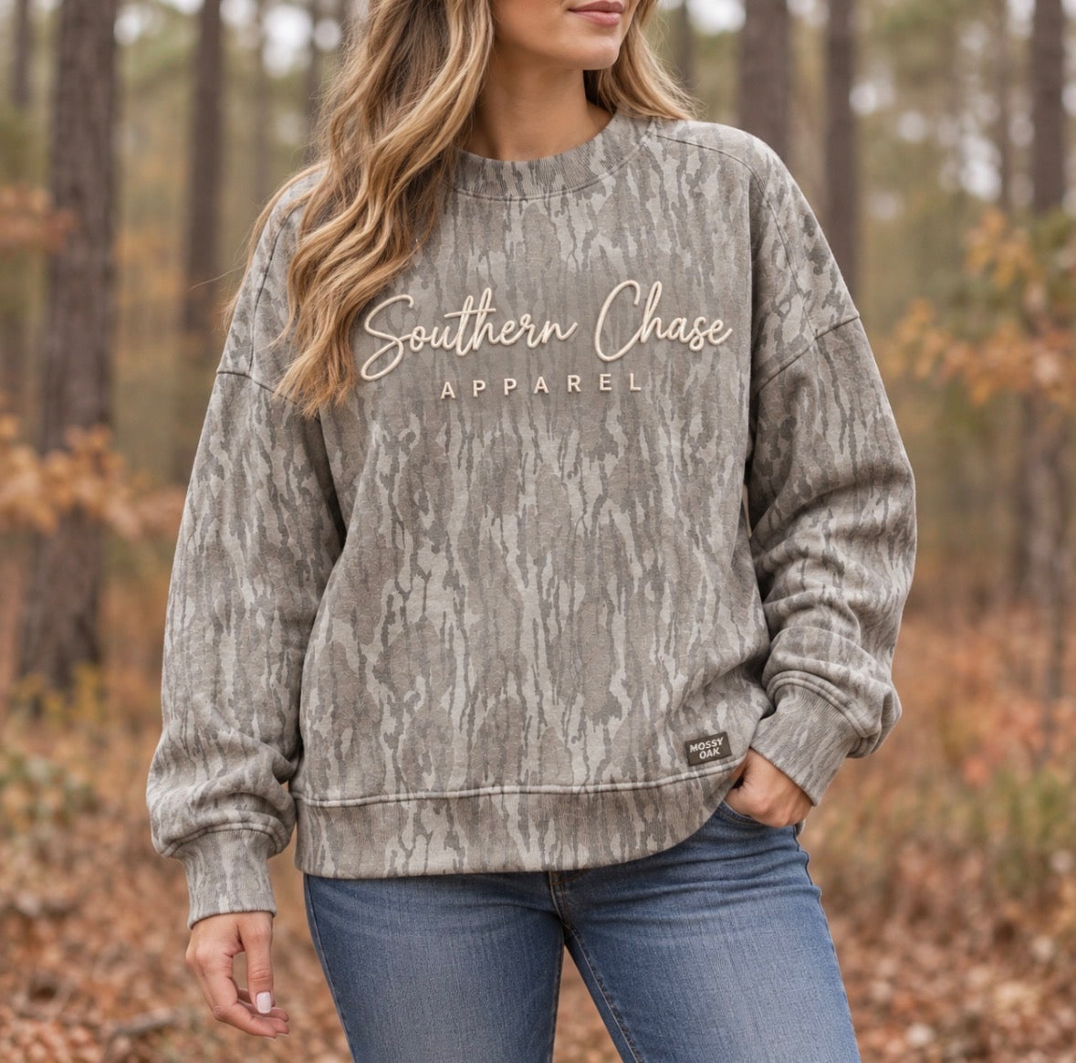 Embroided Mossy Oak Mockneck