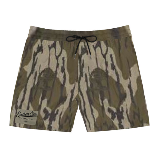 Camo Swim Shorts — Men's Mid-Length Beach Trunks