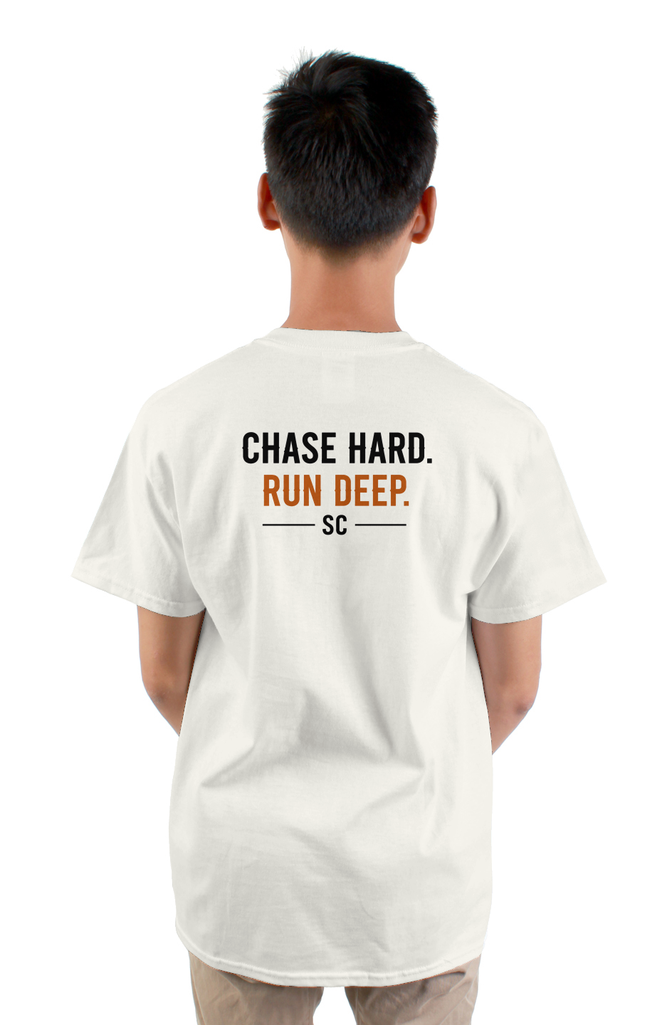Chase Hard. Run Deep. Tee