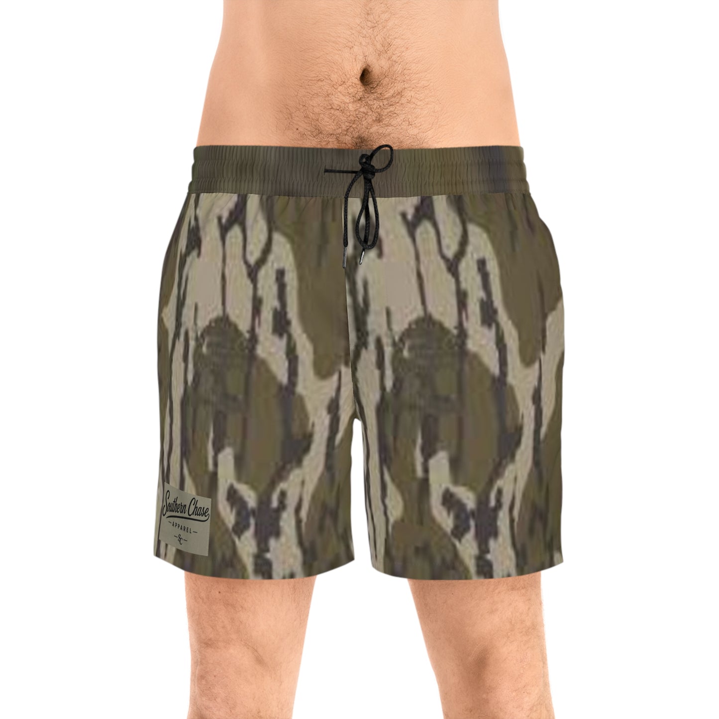 Camo Swim Shorts — Men's Mid-Length Beach Trunks